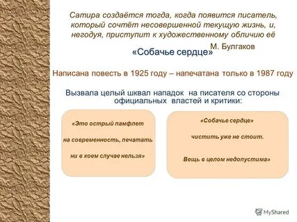 Собачье сердце авторская позиция