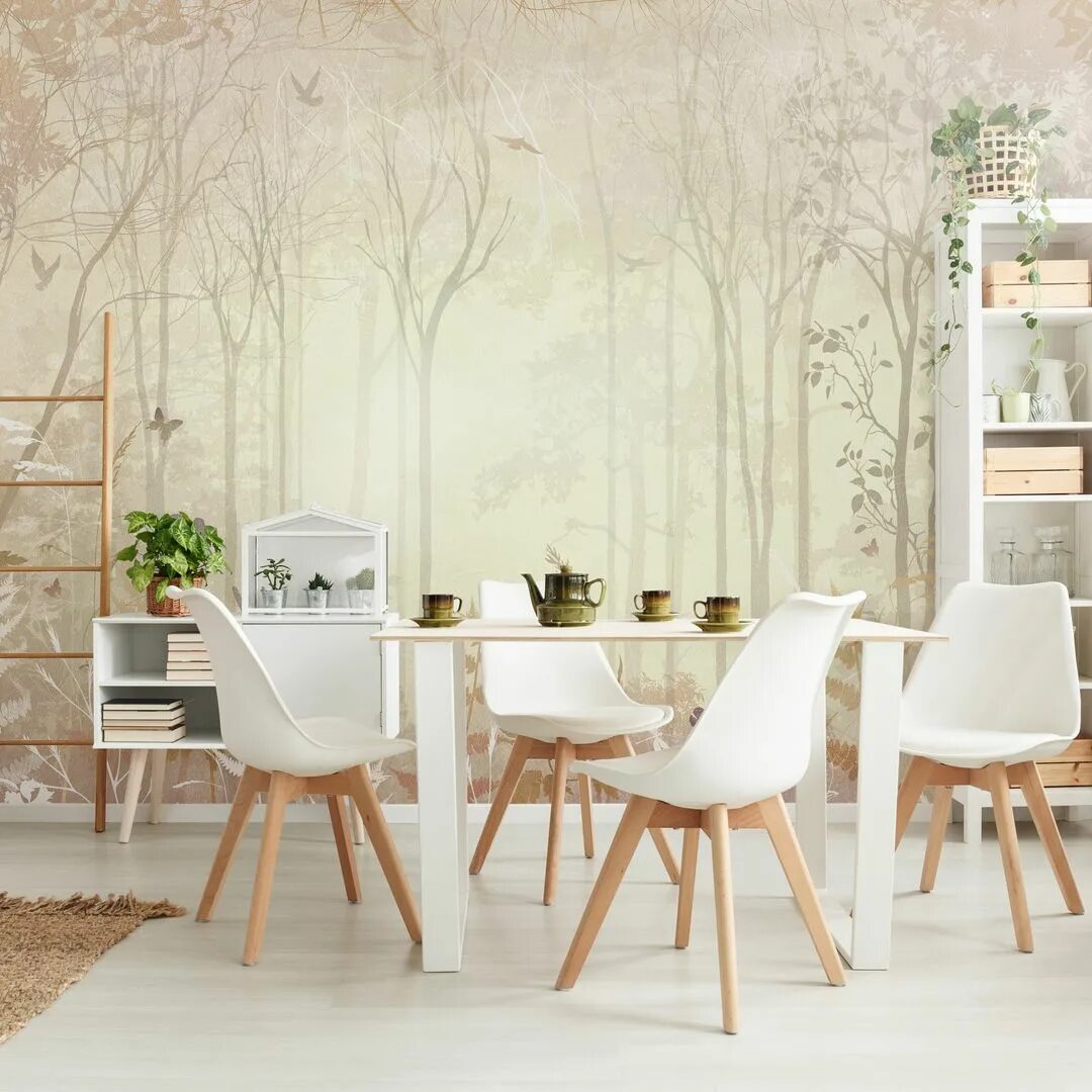 Фотообои в интерьере кухни. Фотообои для увеличения пространства. Фотообои для стены кухни. Фрески в интерьере. Обои с перспективой в интерьере.