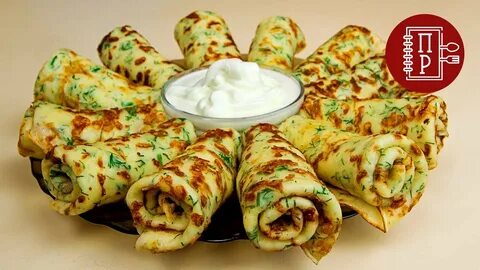 Блинчики с зеленью с начинкой
