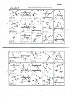 Задачи на признаки параллельных прямых 7 класс по готовым чертежам