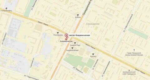 Академическая метро спб как доехать