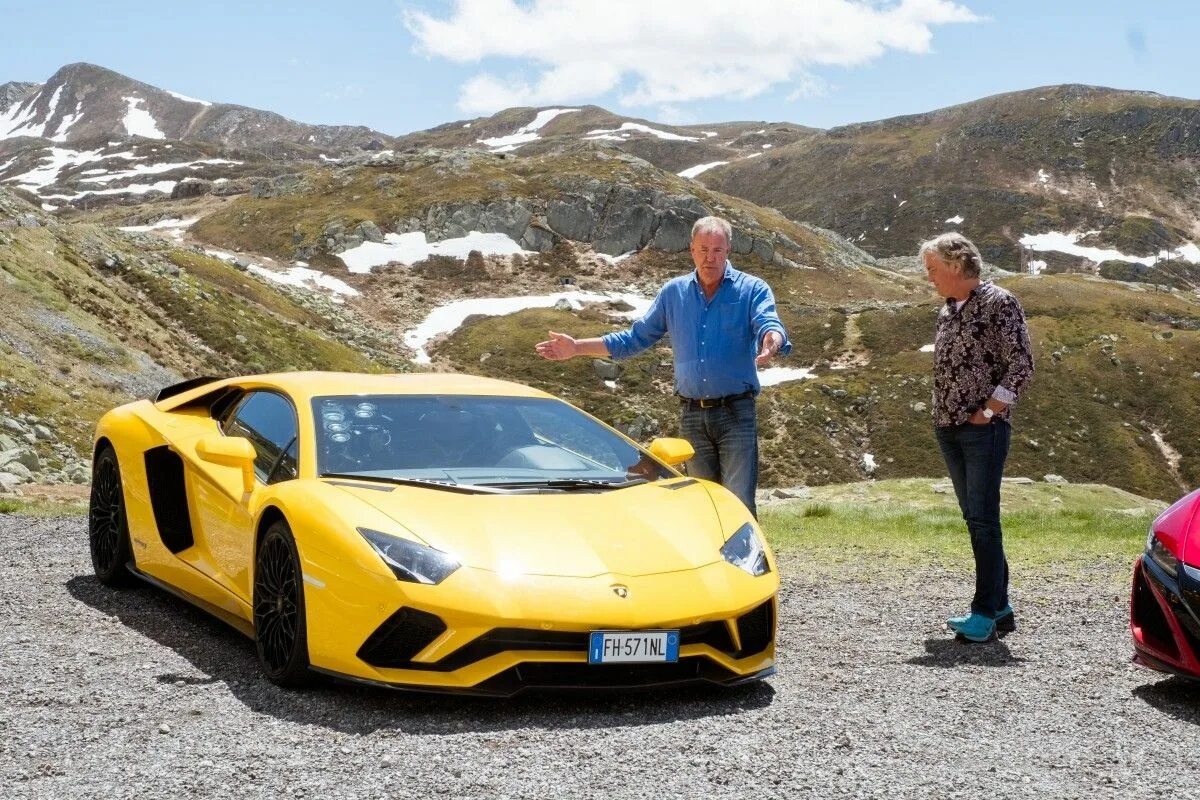 Grand tour jetvis. Топ Гир Кларксон на Ламборджини. Гранд тур ЕВРОКРАШ.