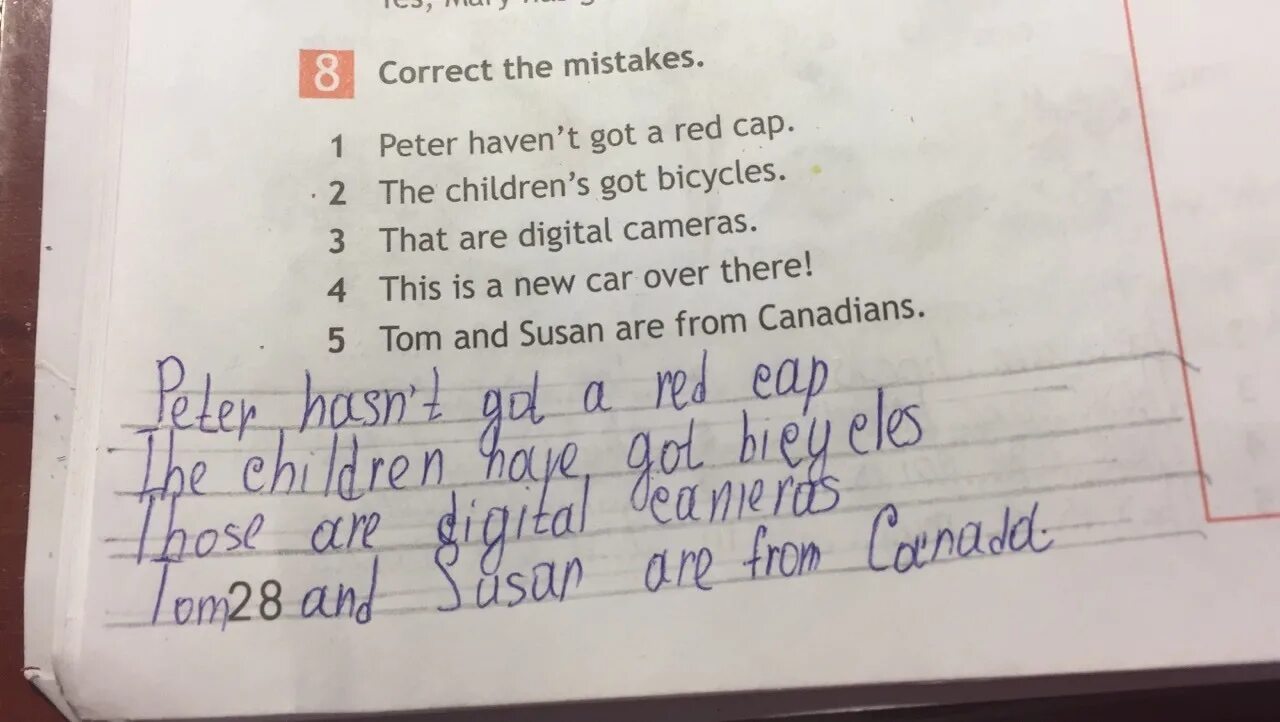 He corrected the mistakes. Английский язык 5 класс correct the mistakes. correct mistakes предложения. correct the mistakes peter. correct the mistakes have got has got.