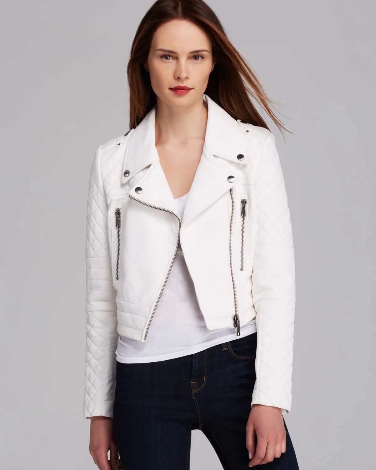 White jacket. Marc New York женская косуха. Белая кожаная куртка женская. Белая косуха женская. Куртка косуха белая.