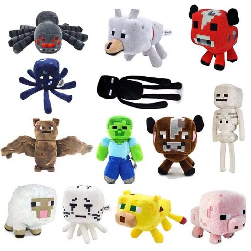 Toys 13. Игрушки из МАЙНКРАФТА. Мягкие игрушки МАЙНКРАФТА. Недорогие игрушки. Набор мягких игрушек майнкрафт.