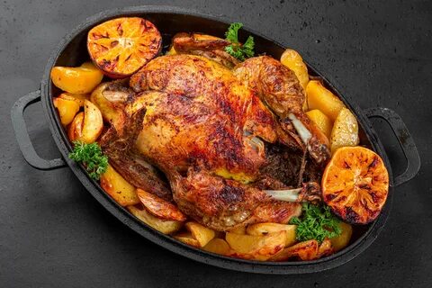 Цыпленок с овощами в духовке
