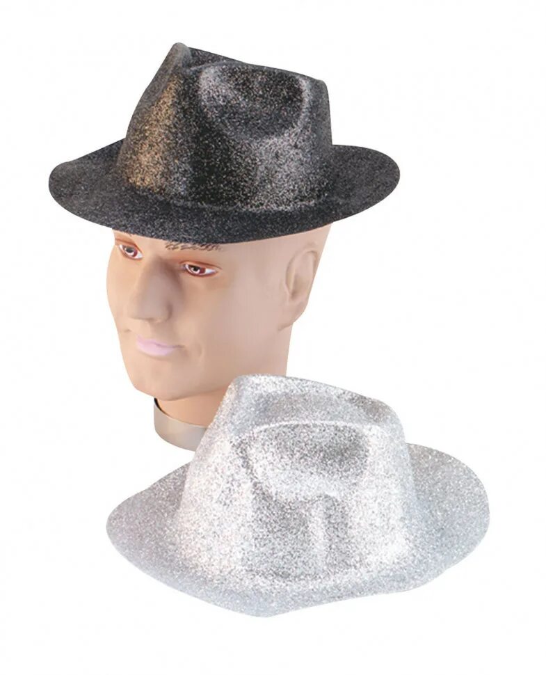 Шляпа карнавальная. Блестящая шляпа. Серебряная шляпа. Шляпа пластиковая