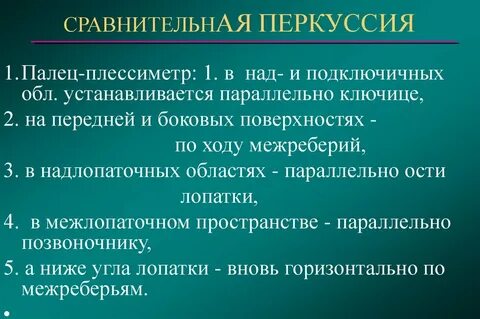 Перкуссия алгоритм