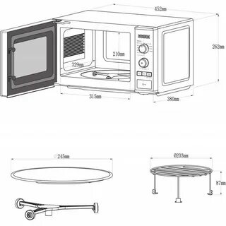 Микроволновка размеры см