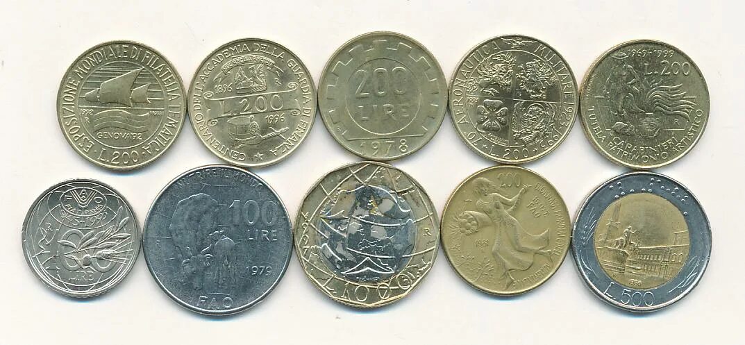 Монеты Италии с 1918 по 1979 год. Старые монеты Италии. Средневековые итальянские монеты. Монеты Италии 20 века. 1800 лир