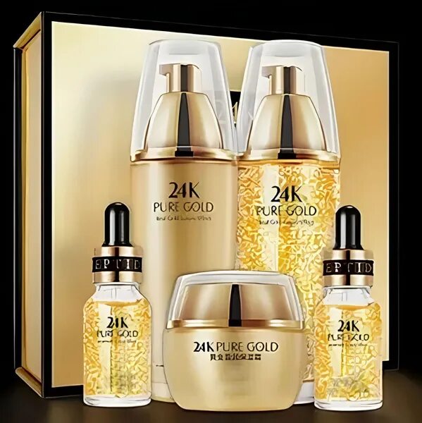 24k Pure Gold набор. BIOAQUA 24k Pure Gold набор. Senana 24k Pure Gold набор. Набор 24k Gold Essence.