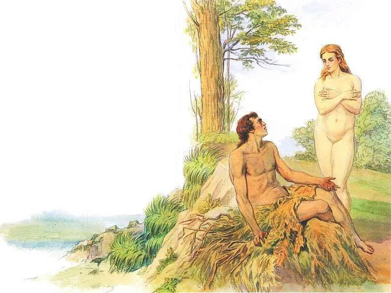 Порно Рисунки Адама И Евы