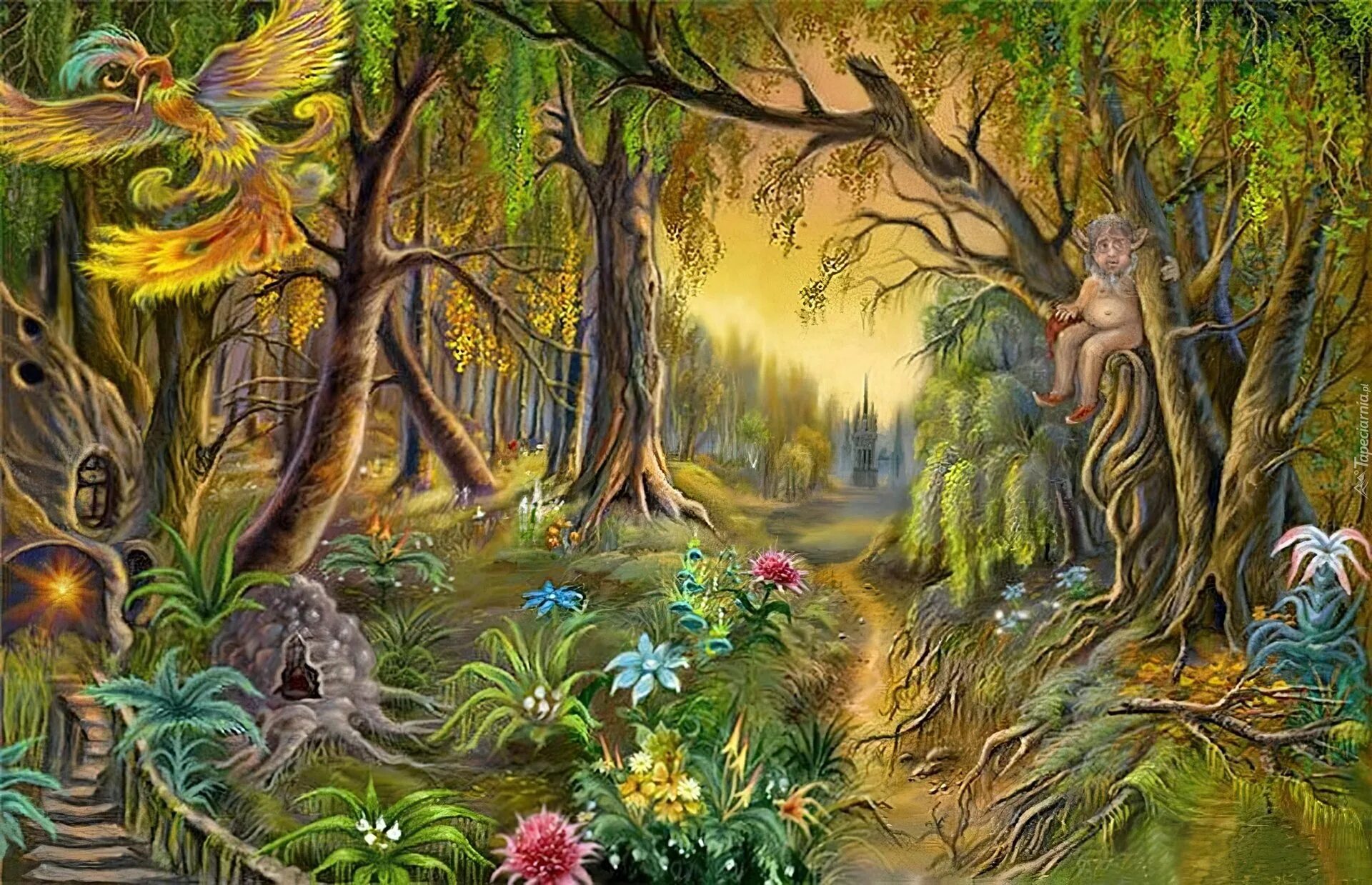 Изображение сказочного леса. Сказочный лес. сказочный лес с тропинкой. картины сказочного леса. лес из сказки.