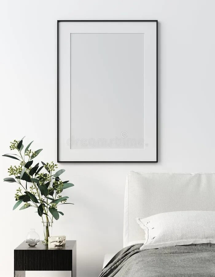 Frame in room. Frame in room