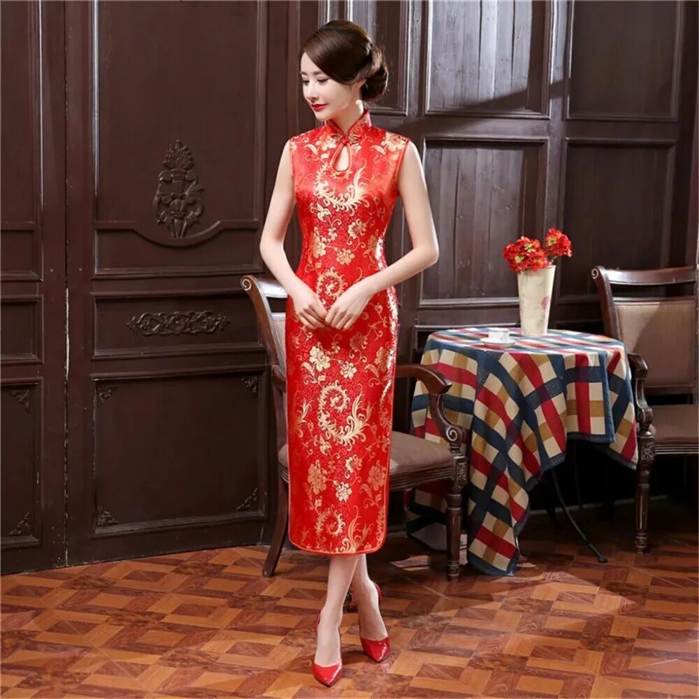 Китайская классическая. Традиционное китайское платье ципао. Китайское платье ципао красное. Платье qipao. Китайское платье qipao.