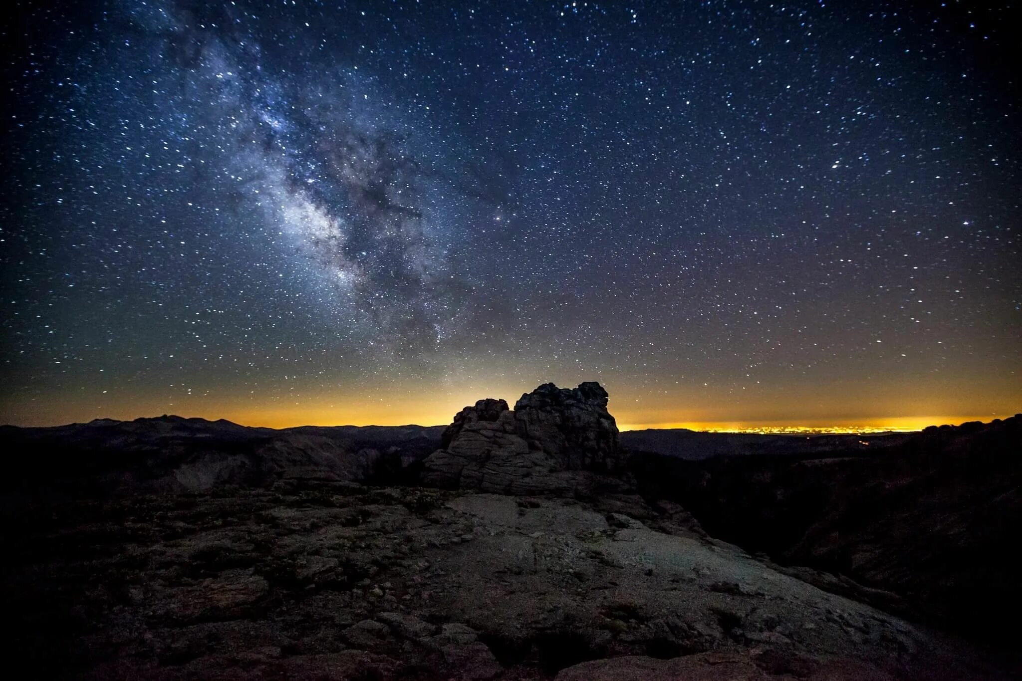 Above the stars in the field