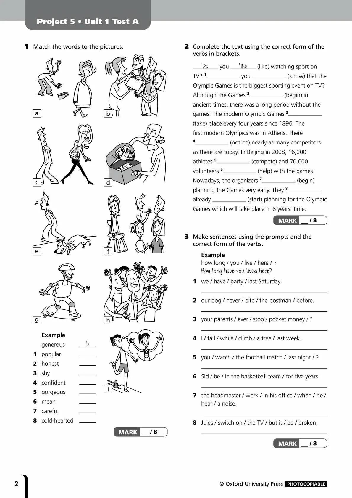 Photocopiable Oxford University Press ответы. Oxford University Press Photocopiable. Project 3 Unit 2 Test. Photocopiable Tests по английскому.