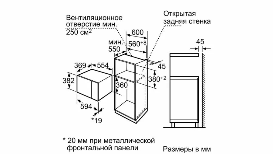 Hmt 620 grill. Встраиваемая микроволновая печь Bosch схема встраивания. Схема встраивания микроволновой печи Bosch. Bosch hmt75m664 схема встраивания. Микроволновая печь встраиваемая бош параметры встраивания.