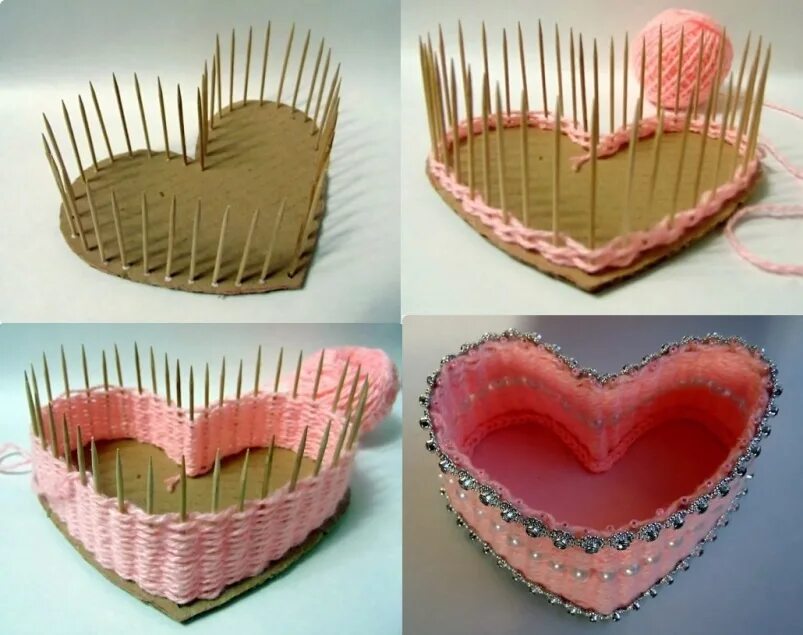 Интересные поделки. Поделки знаешь какие. Поделки знаешь какие. Подставка для карандашей из втулок. Потделка из бросолого материала.