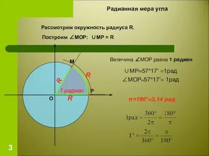 Радианная мера угла это