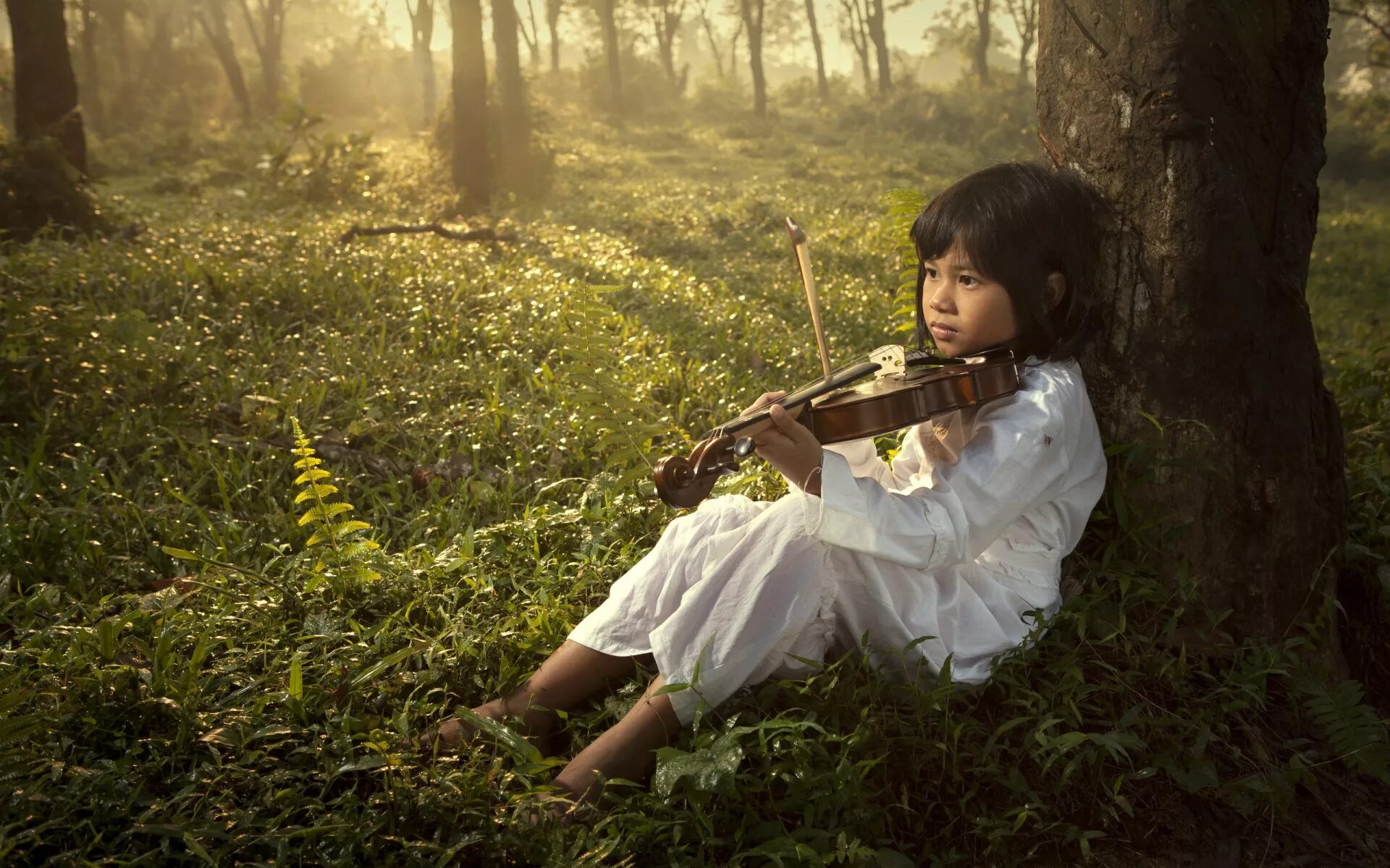 Лесная музыка слушать. Скрипка для детей. Девочка со скрипкой. Скрипачка на природе. Скрипка в лесу.