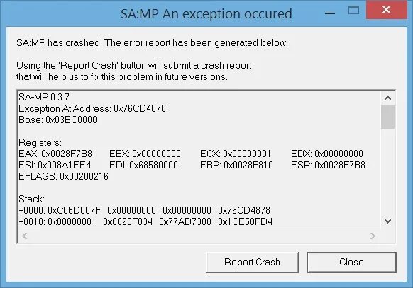 Краш ошибка. Краш ошибка самп. Самп Error. Самп ошибка 0x00000000. Crash report c