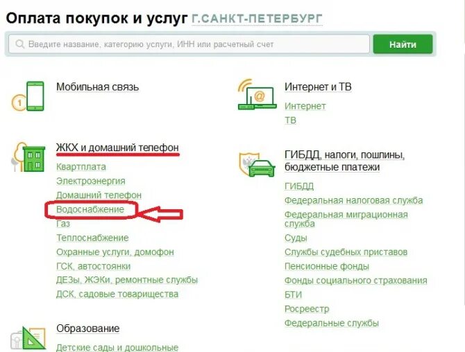Сайт сбербанка оплатить. Как оплатить за воду через Сбербанк.