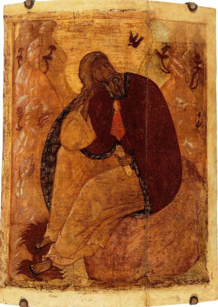 Русская живопись 13 14 века. Илия пророк в пустыне икона.