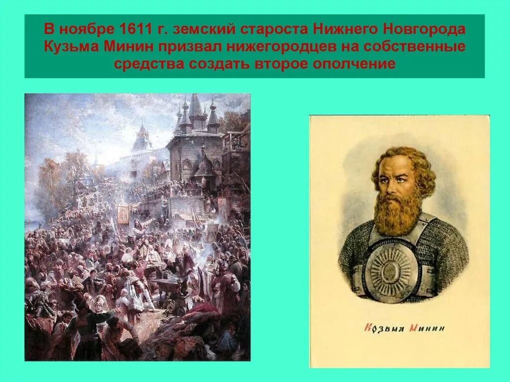 Изгнанные в смутное время. Минин и Пожарский второе ополчение. Смута Минин.