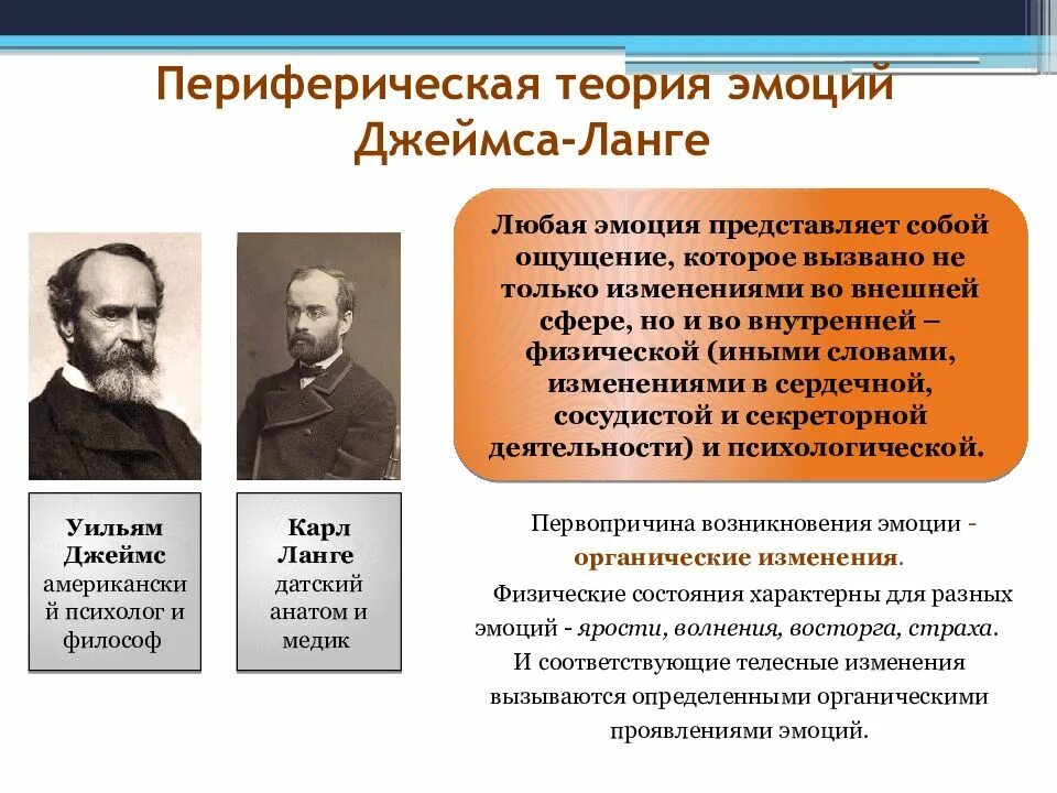 Теории эмоций ланге. Теория эмоций Джеймса Ланге. Теория эмоций Джеймса Ланге кратко. Периферическая теория Джеймса Ланге. «Периферическая» теория у. Джемса— г. Ланге.