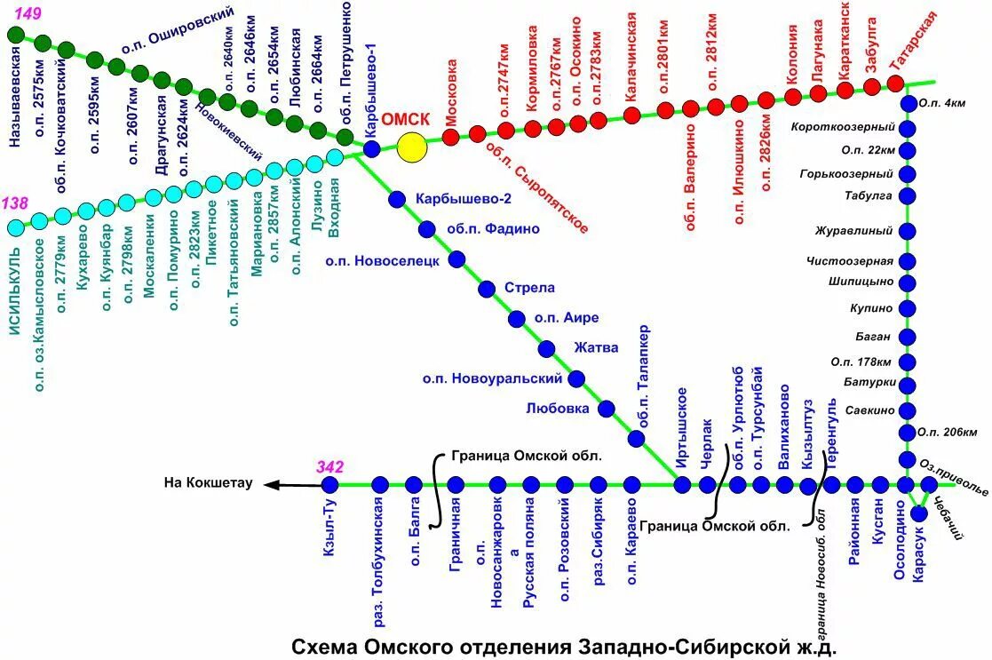 Движение поездов омск