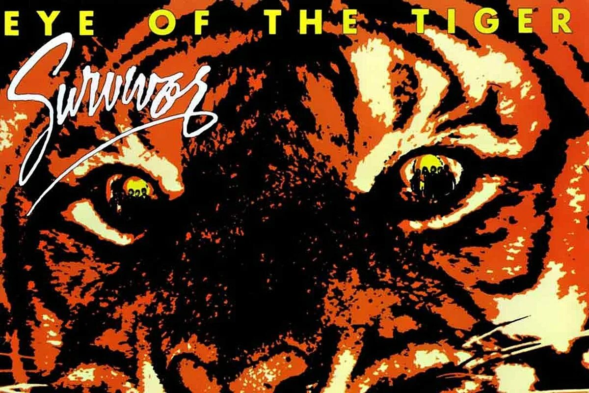Tiger песня из рокки. Сурвивор глаз тигра. Survivor Eye of the Tiger 1982. Eye of the Tiger обложка. Взгляд тигра Рокки 3.