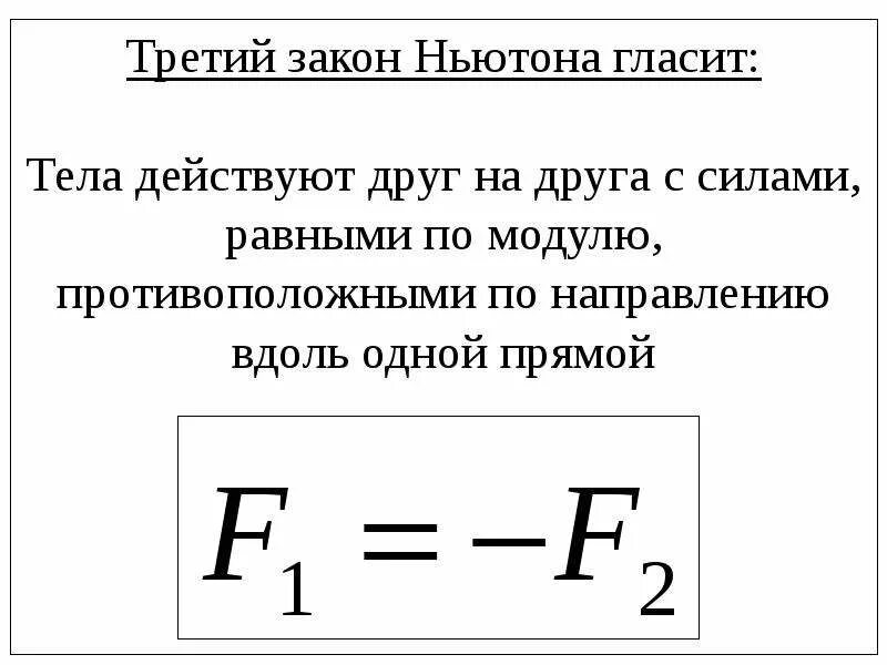 Формулировка третьего закона Ньютона. Формула выражающая третий закон Ньютона. Третий закон Ньютона формулировка. Сформулировать третий закон Ньютона формула.
