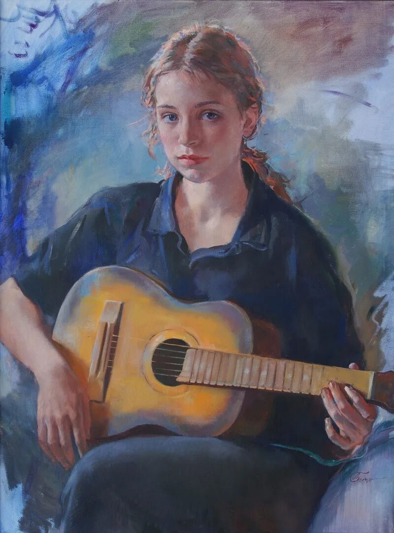 Девушка с гитарой картина. Портрет гармаш. Художник виктор кинус. Картина девушка с гитарой. Ренуар, пьер огюст.