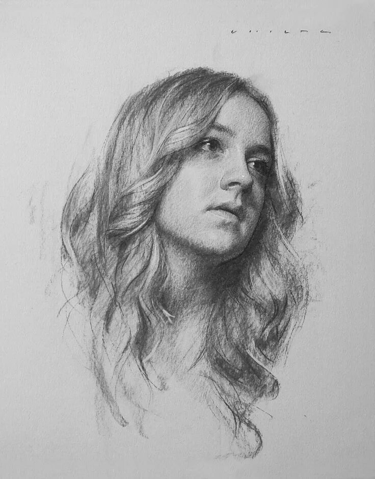 Portrait of girl Drawing by Weillie Wu Saatchi Art Portrait drawing, Portraiture