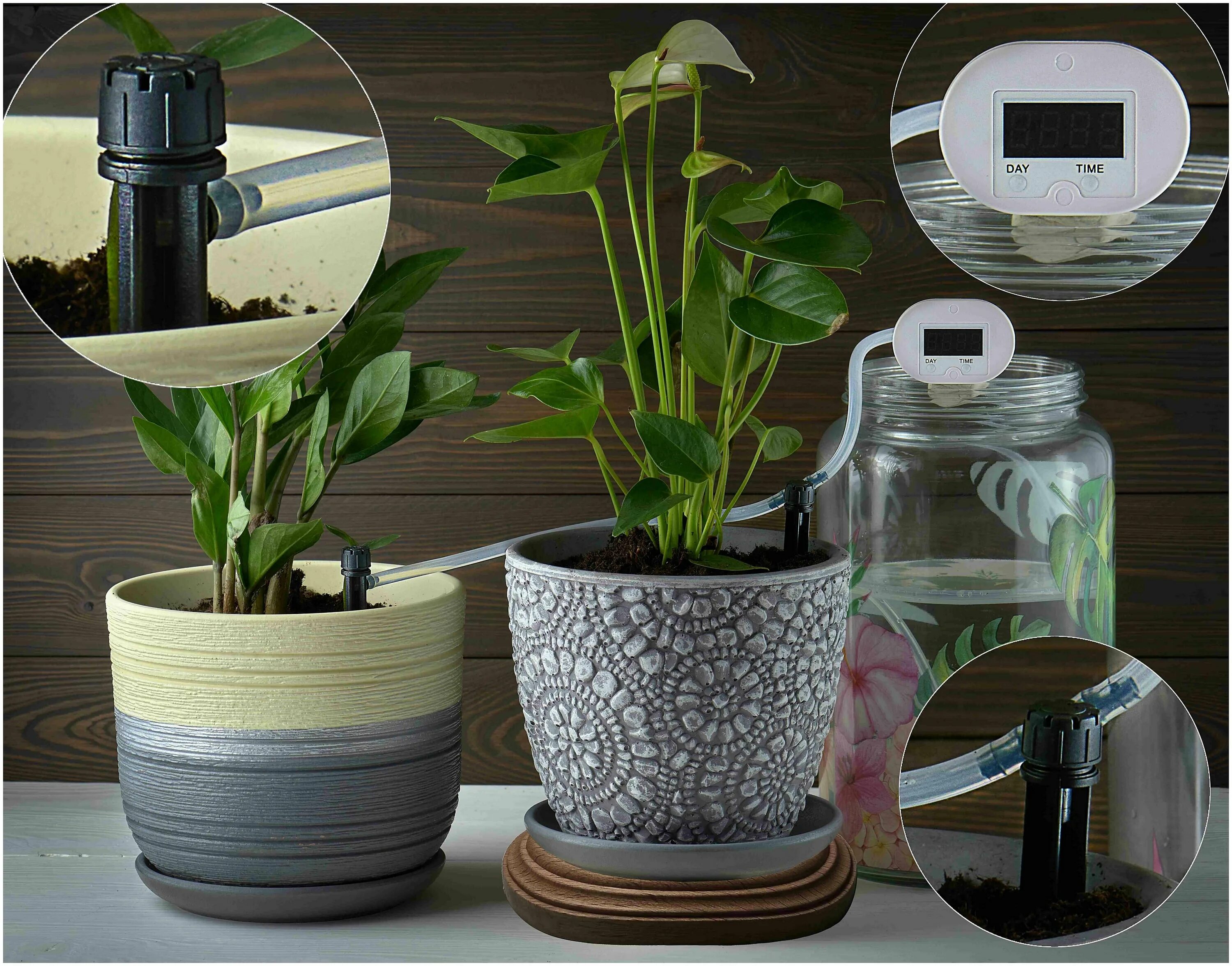 капельный автополив для комнатных растений. система автополива растений, набор 4 шт. автополив для цветов м2150. ороситель для газона garden multifunctional sprinkler. система капельного полива (drip system).