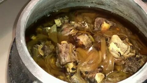 Готовка в афганском казане на плите
