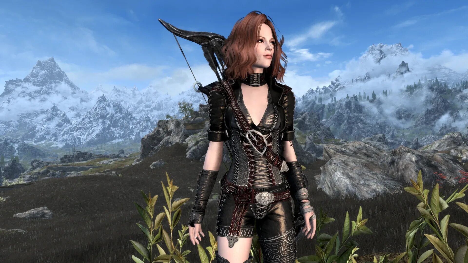 Skyrim мод на боевую систему. Skyrim se ranger armor. скайрим ranger armor unp. скайрим специал эдишн одежда. эйла охотница скайрим.