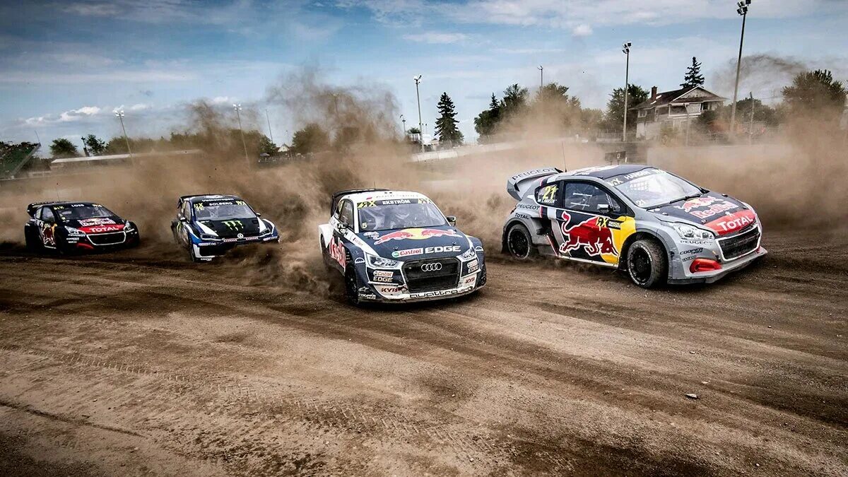 Гоночная машина с препятствиями. Peugeot 208 WRX. Ралли кросс. World Rallycross Championship. Ралли кросс на раллийных машинах.