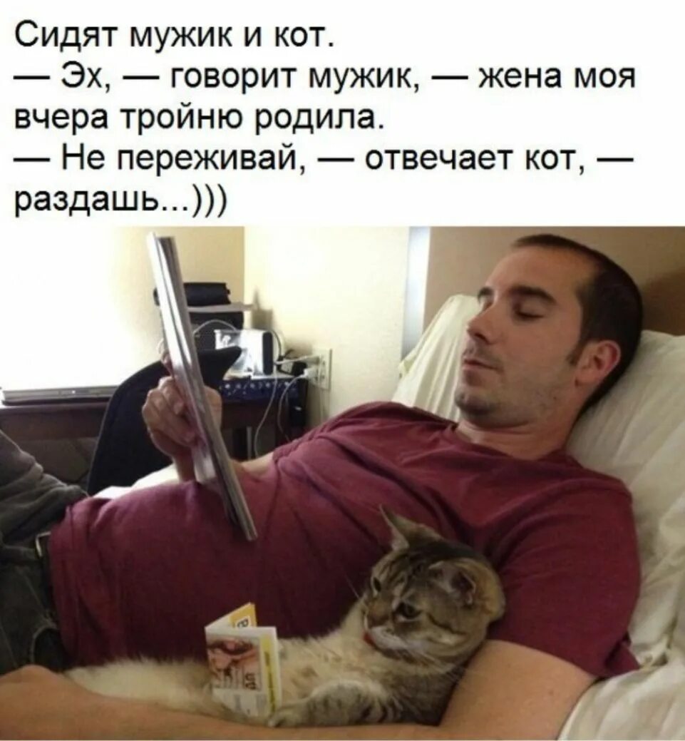 Парень с кошкой. Мужчина с котиком. Кот говорит как человек. Мяу. Мужик обнимает кота.