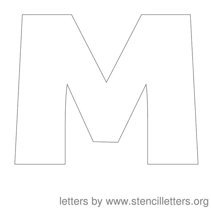 Буква м распечатать а4 Printable Bubble Letter M Outline Alphabet letters to print, Free printable alph