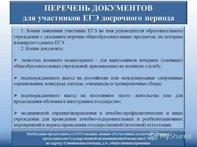 Перечень общеобразовательных