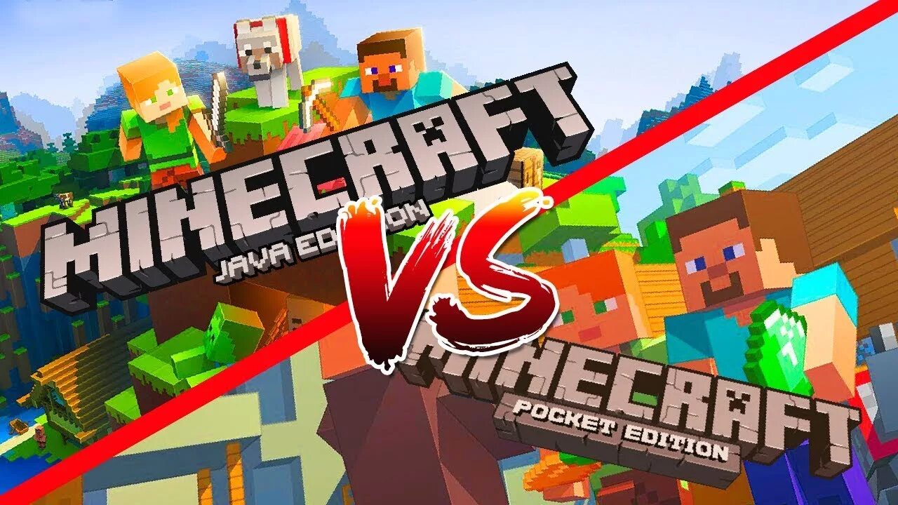 4 против майнкрафта. Майнкрафт против. Vs Minecraft. Майнкрафт версус. Bedrock Edition vs Pocket Edition.