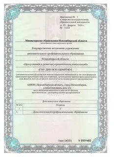 Наименование лицензирующего органа