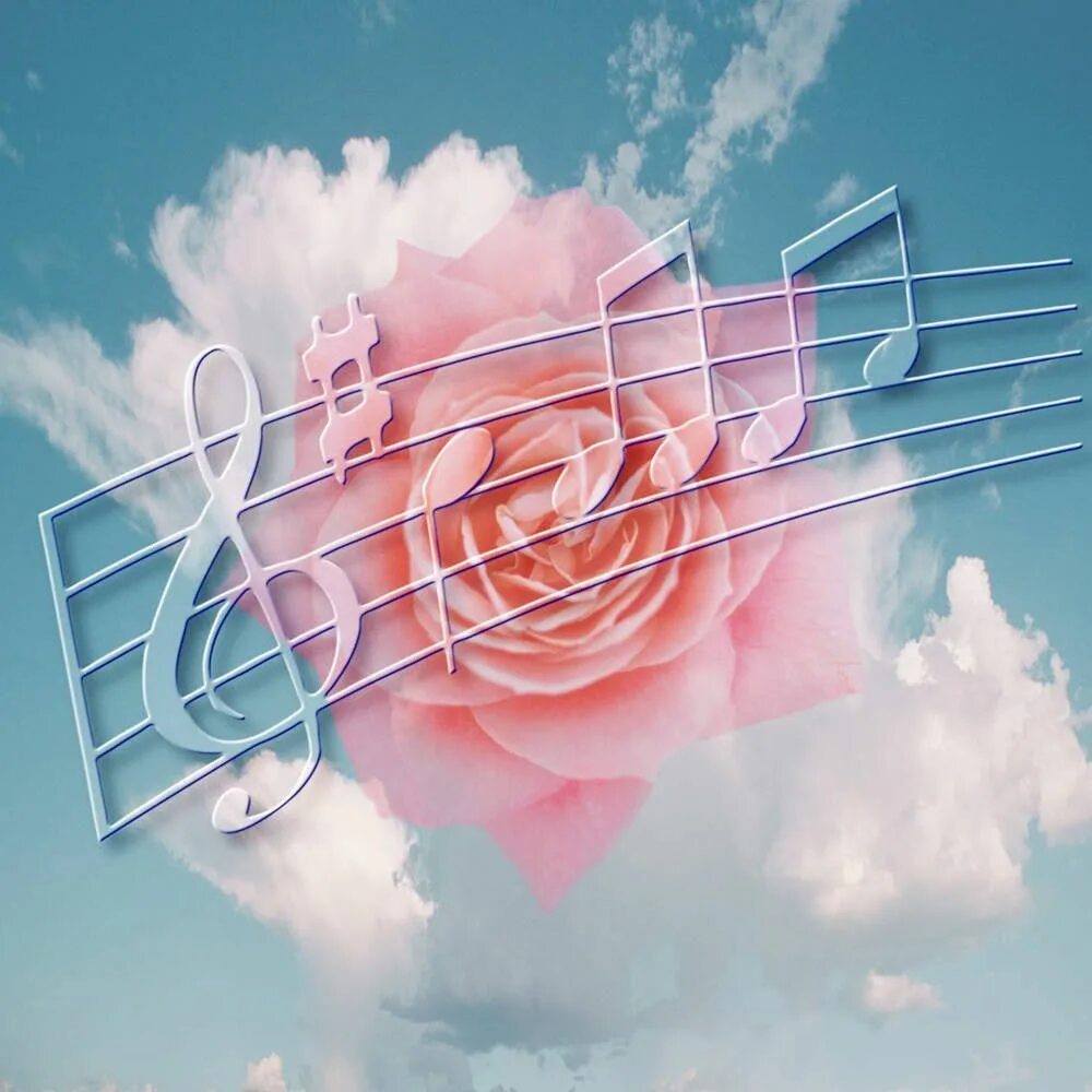 Цветы вдохновение. Ноты картинки. Женщина со скрипкой. Открытка от всей души. 06 24.