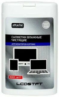 Салфетки влажные attache selection для экранов