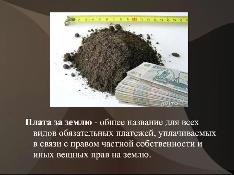 Плата за землю расходы