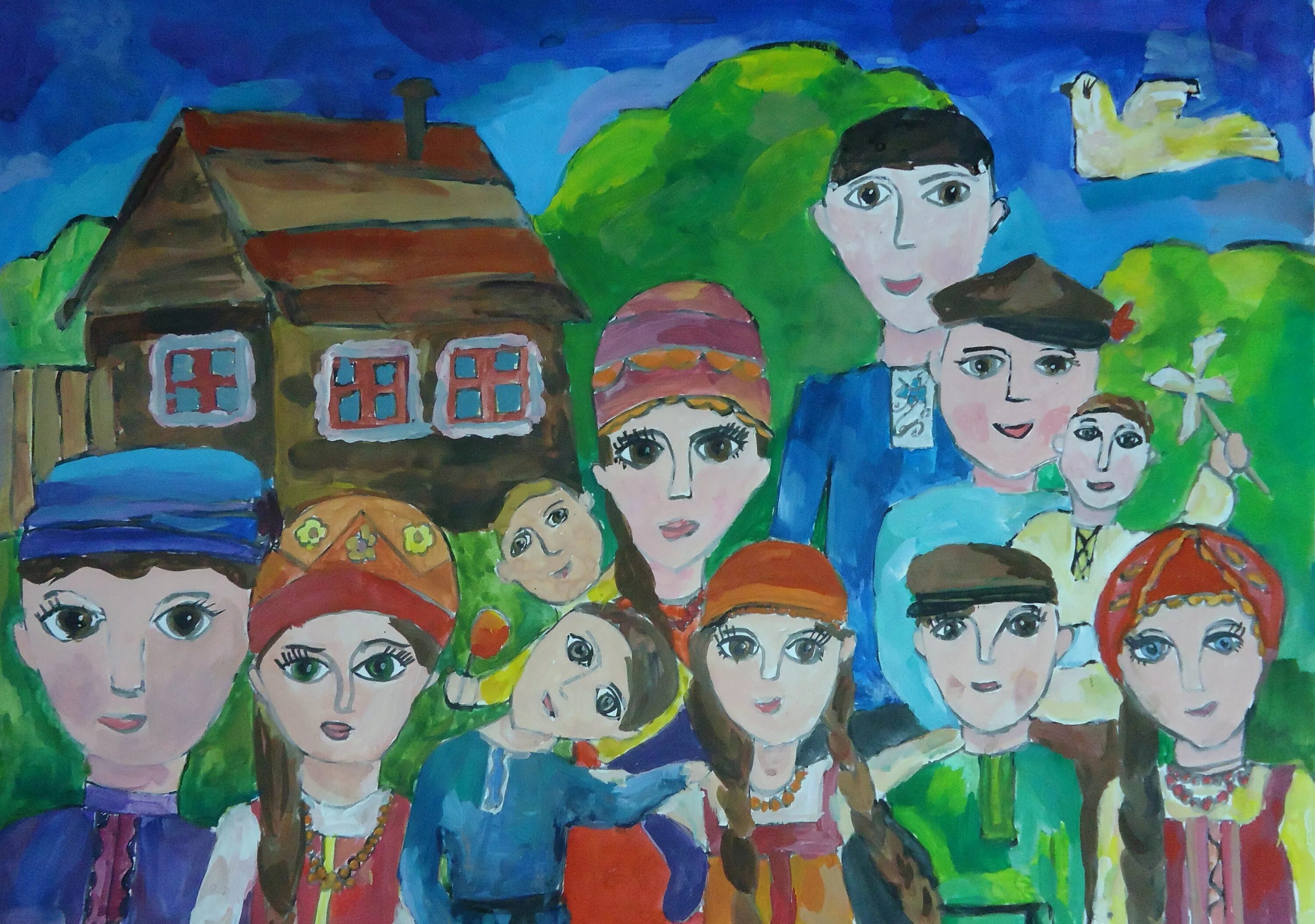 Моя большая семья. Рисование моя большая семья. Моя большая семья рисунок. Семья гуашью. Моя семья моя Россия рисунки.