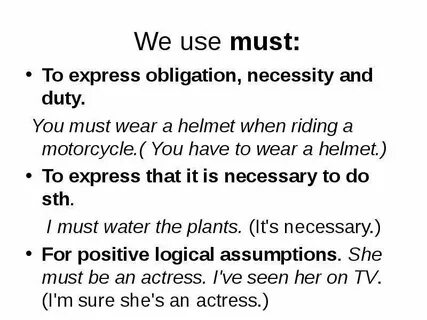 You must use