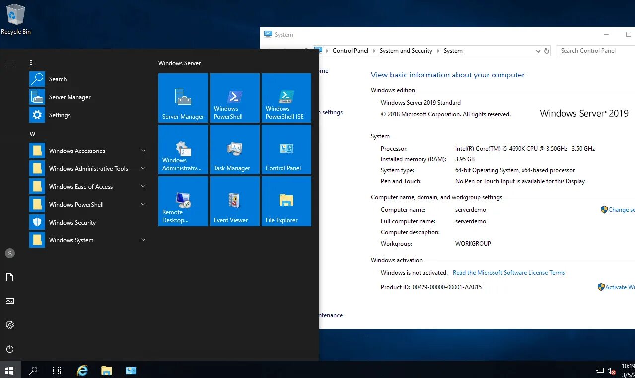 Образ windows server 2019. Панель управления windows server 2019. active directory windows server 2019. безопасность windows server 2019. графическая оболочка виндовс сервера.